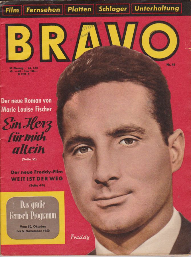 BRAVO magazine side cover Issue 44 30 October 1960