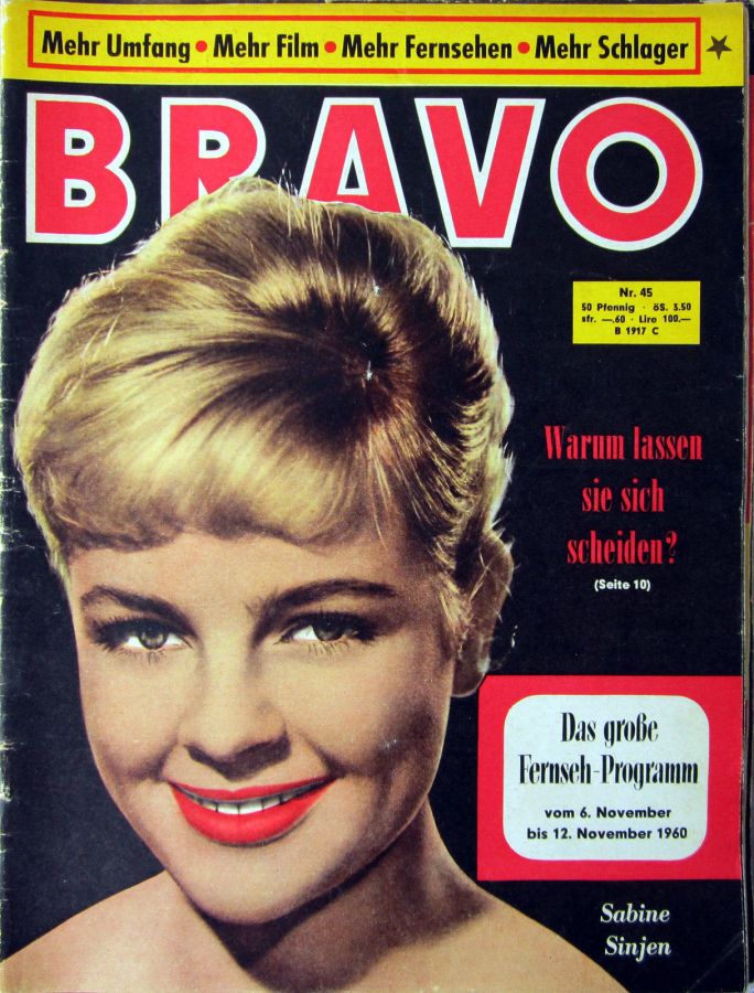 BRAVO magazine side cover Issue 45 6 November 1960