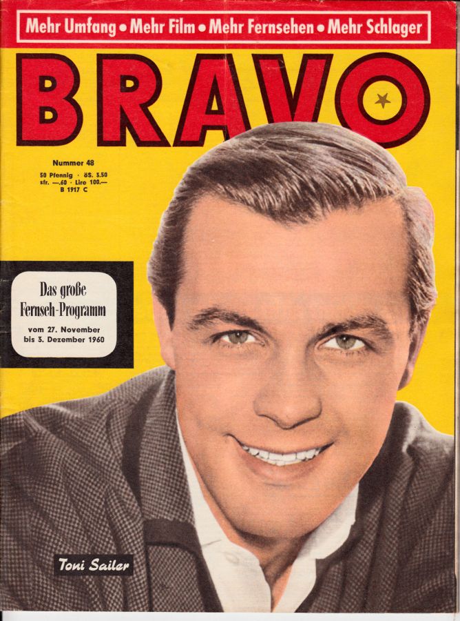 BRAVO magazine side cover Issue 48 27 November 1960