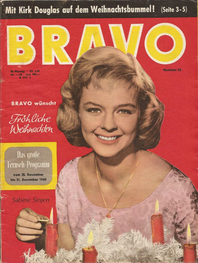 BRAVO magazine side cover Issue 52 25 December 1960