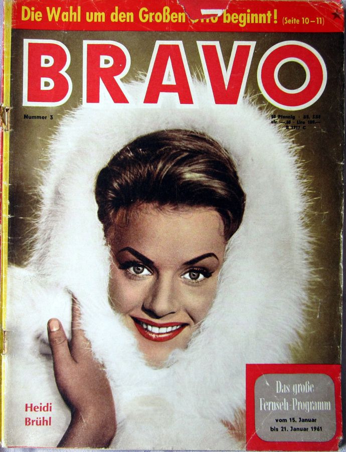 BRAVO magazine side cover Issue 3 15 January 1961