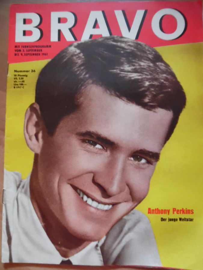BRAVO magazine side cover Issue 36 3 September 1961