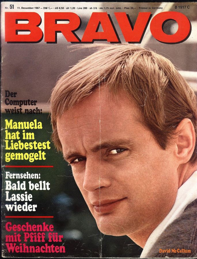 BRAVO magazine side cover Issue 51 11 December 1967
