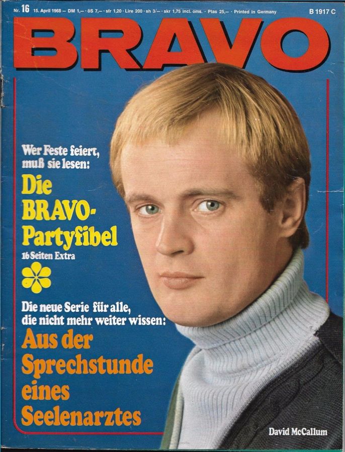 BRAVO magazine side cover Issue 16 15 April 1968