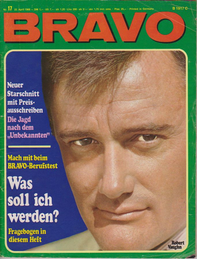 BRAVO magazine side cover Issue 17 22 April 1968