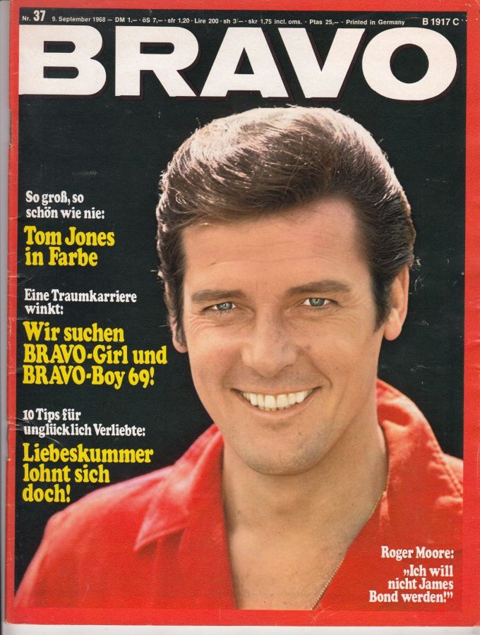 BRAVO magazine side cover Issue 37 9 September 1968