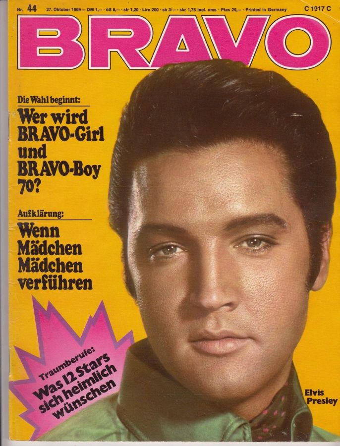 BRAVO magazine side cover Issue 44 27 October 1969