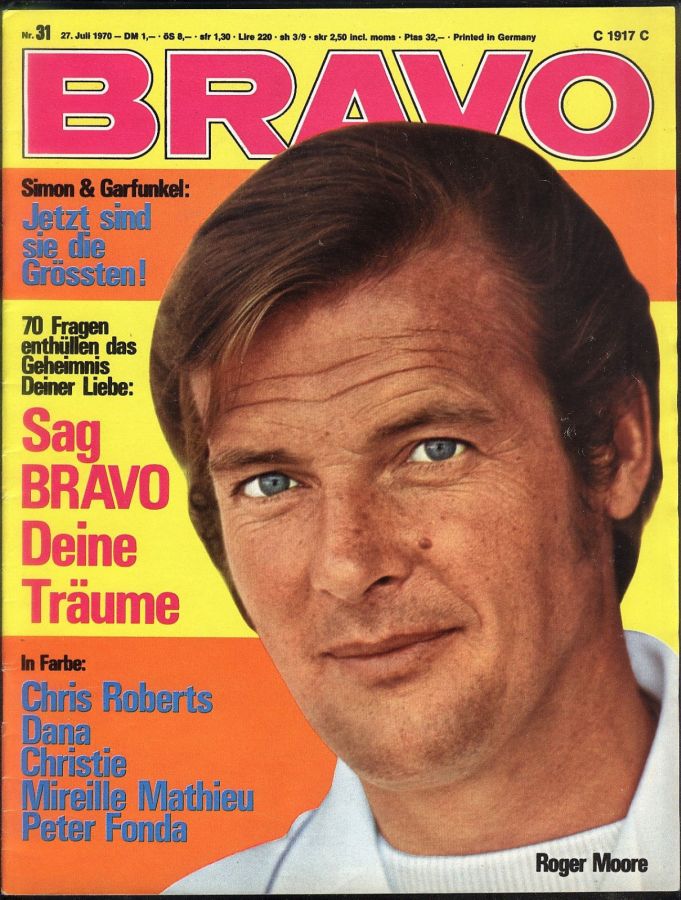 BRAVO magazine side cover Issue 31 27 July 1970