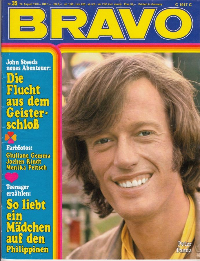 BRAVO magazine side cover Issue 35 24 August 1970
