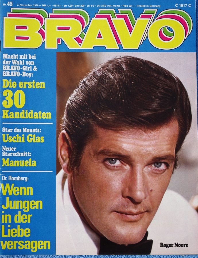 BRAVO magazine side cover Issue 45 2 November 1970