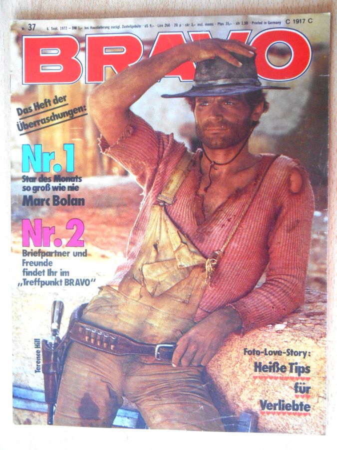 BRAVO magazine side cover Issue 37 6 September 1972