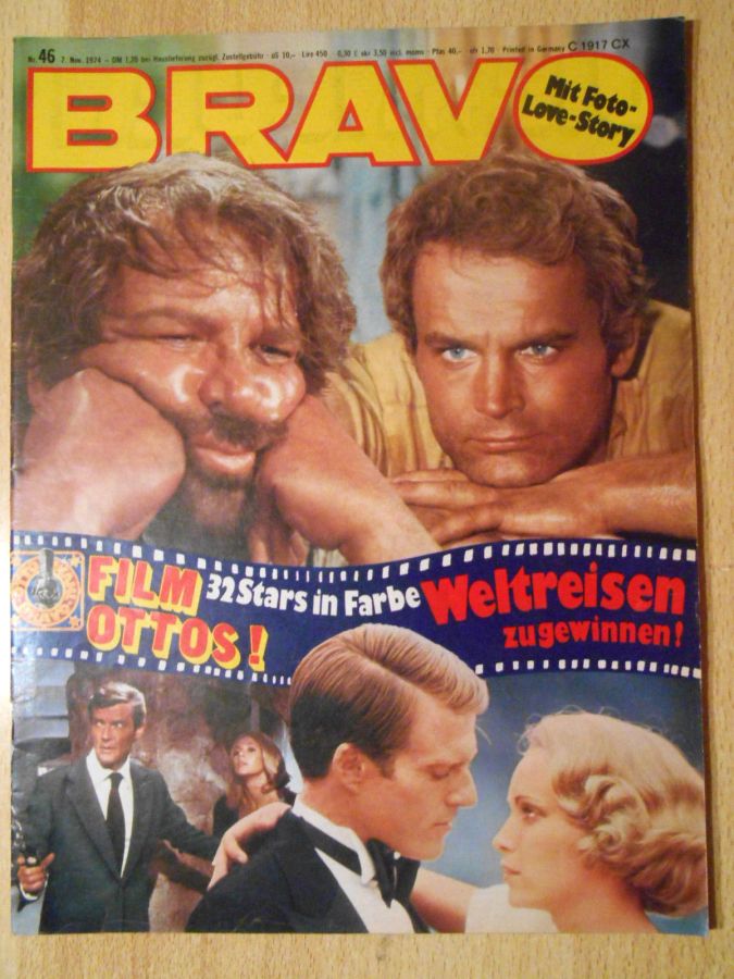 BRAVO magazine side cover Issue 46 7 November 1974
