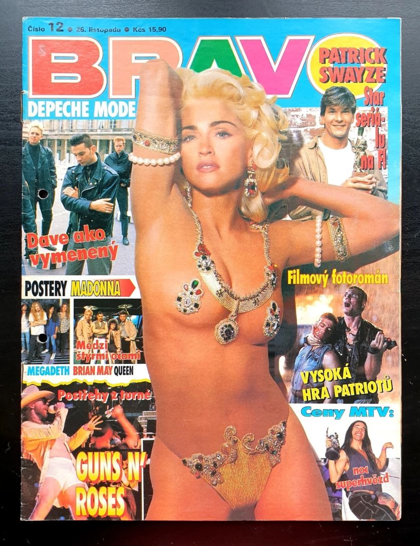 BRAVO CZECH magazine side cover  November 1992