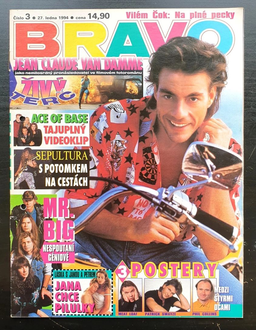 BRAVO CZECH magazine side cover  January 1994