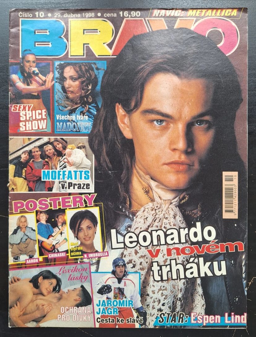 BRAVO CZECH magazine side cover  April 1998