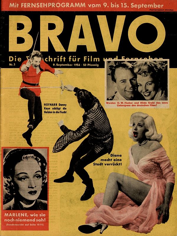 BRAVO magazine side cover Issue 3 9 September 1956