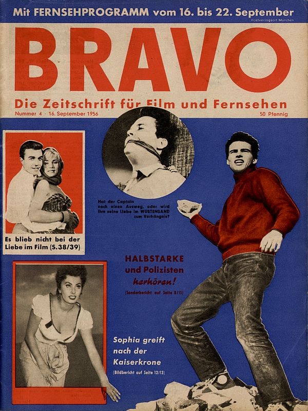 BRAVO magazine side cover Issue 4 16 September 1956