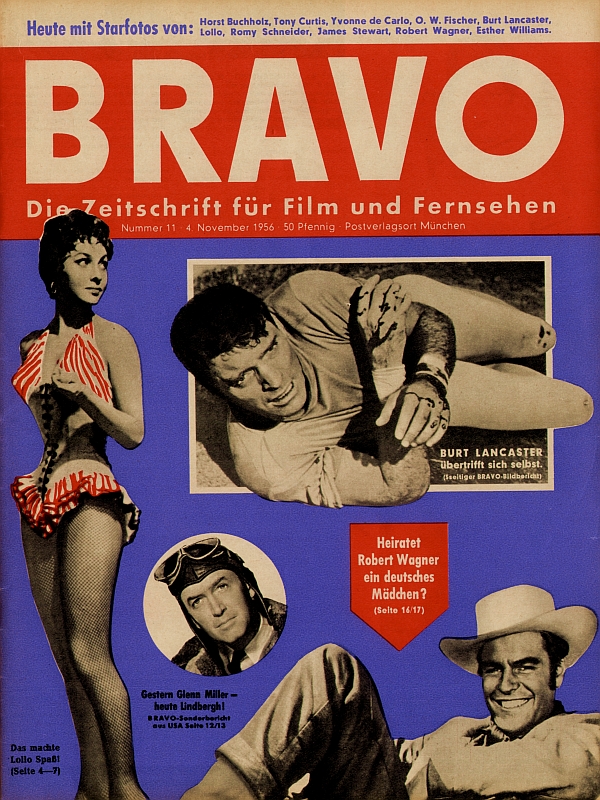 BRAVO magazine side cover Issue 11 4 November 1956