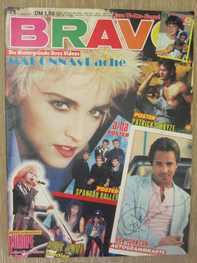 BRAVO magazine side cover Issue 5 22 January 1987
