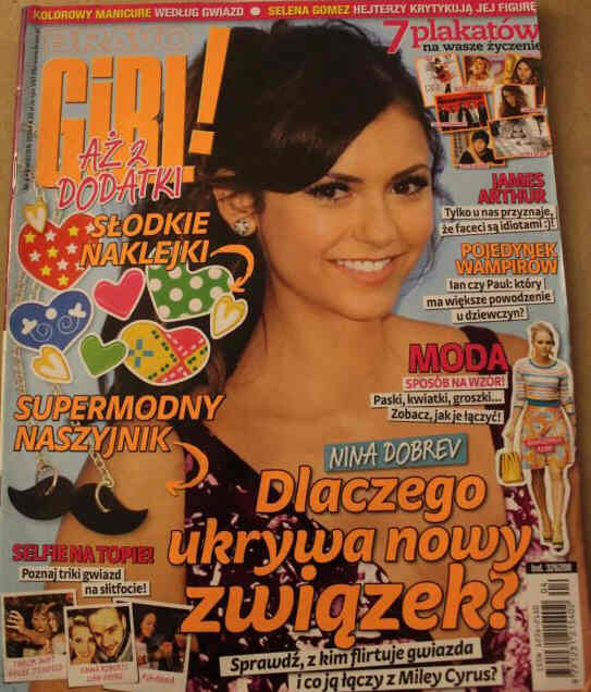BRAVO GIRL POLAND magazine side cover  April 2014