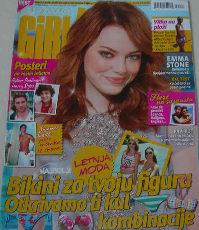 BRAVO GIRL SERBIA magazine side cover  July 2012