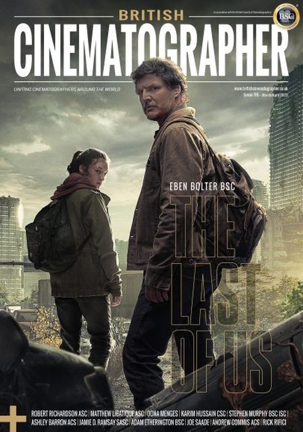 BRITISH CINEMATOGRAPHER magazine side cover Issue 116  March 2023