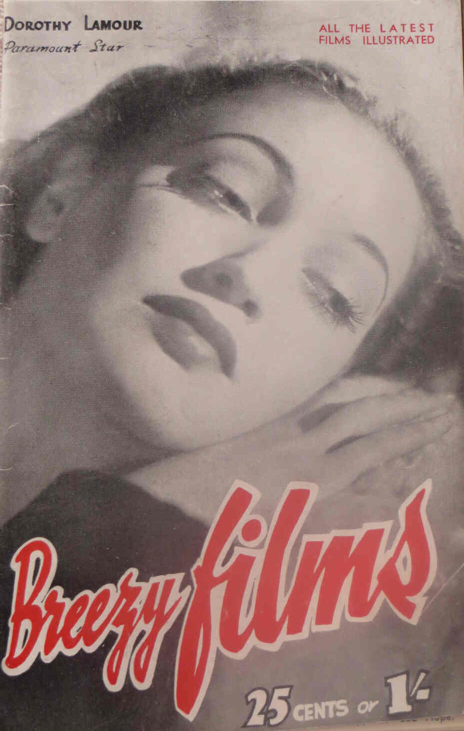 BREEZY FILMS magazine side cover  1942