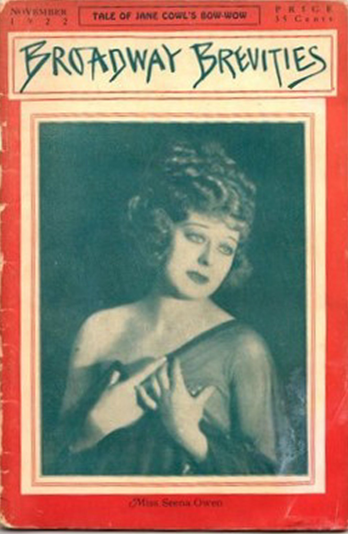 BREVITIES magazine side cover  November 1922