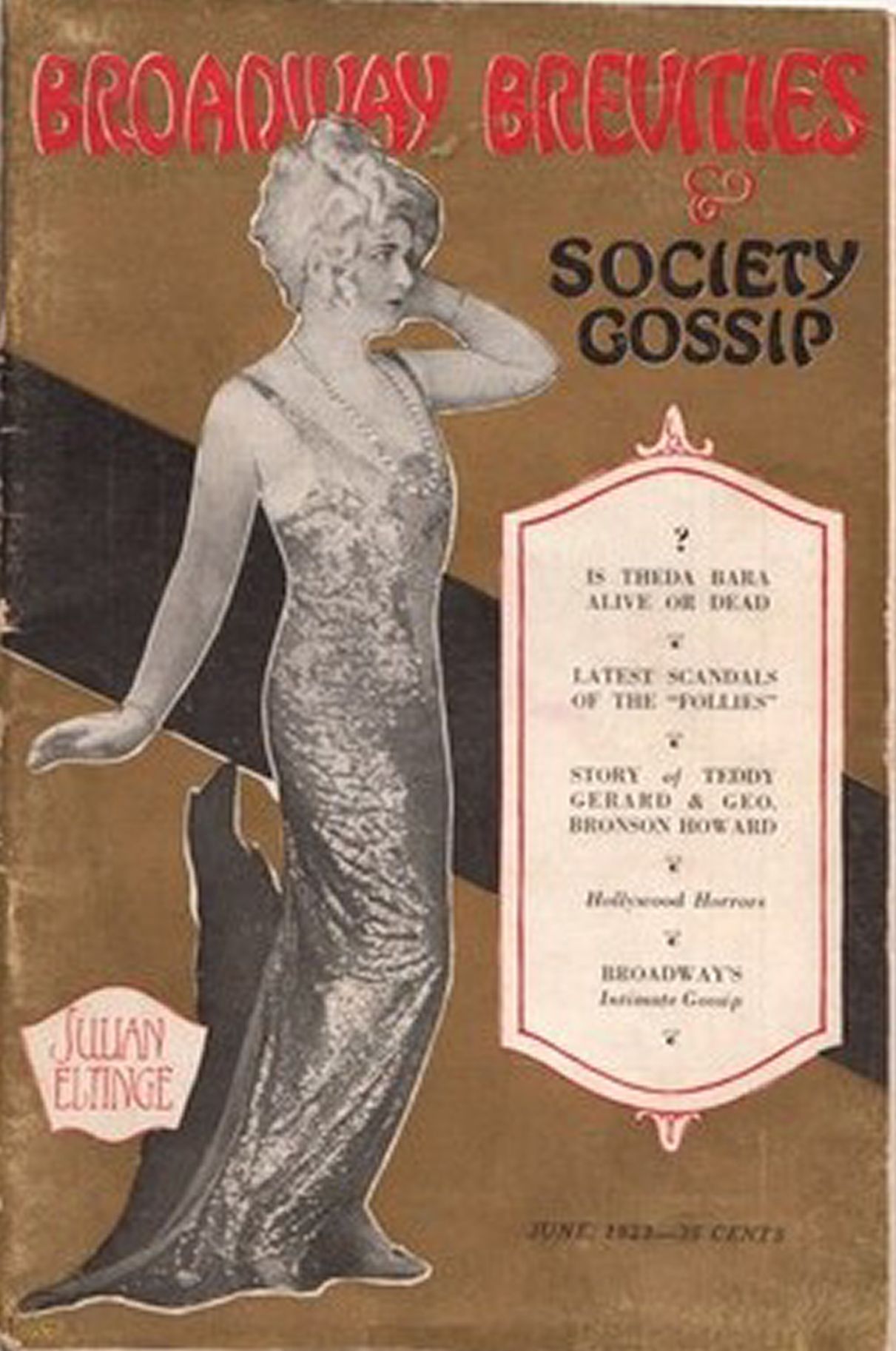 BREVITIES magazine side cover  June 1923