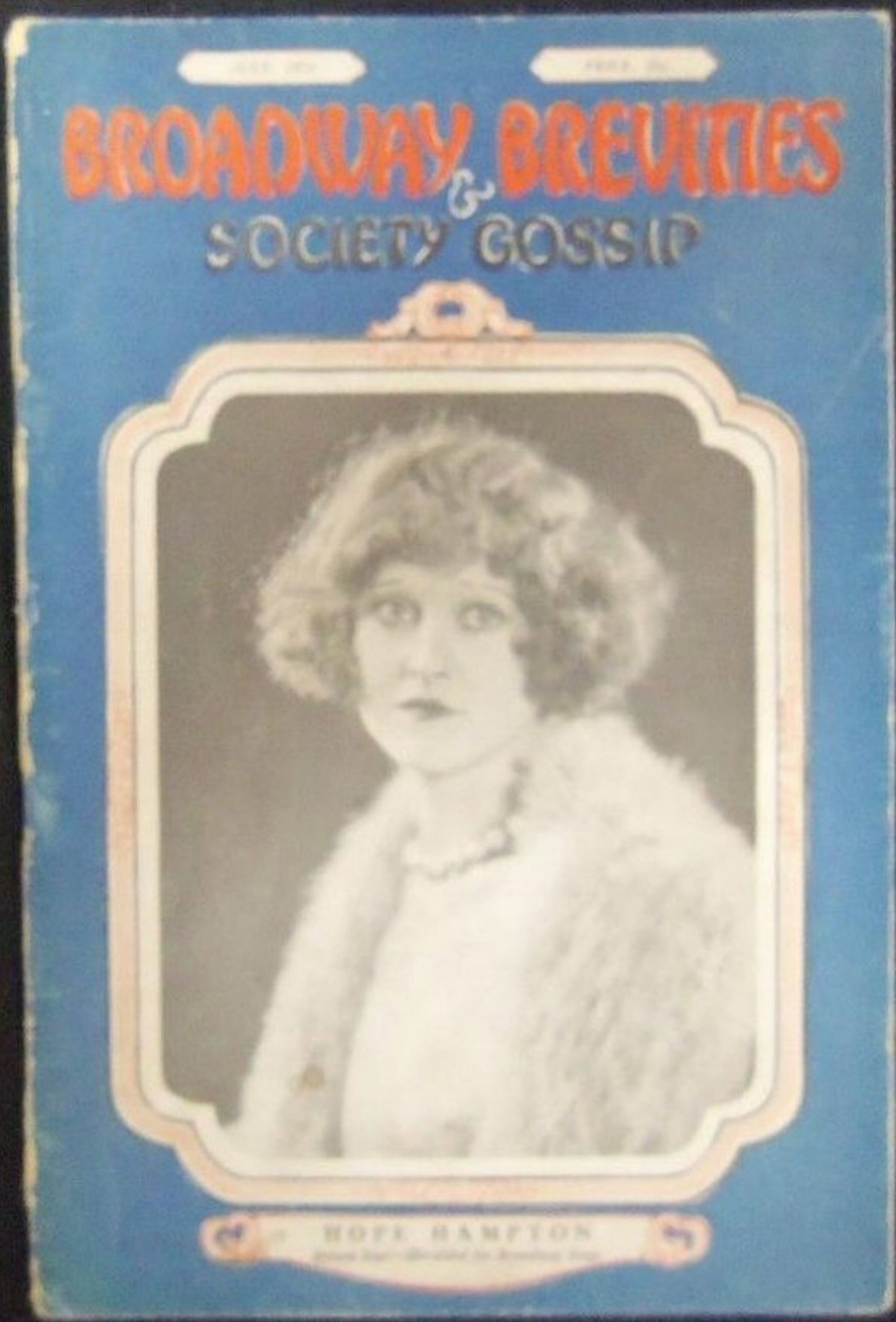 BREVITIES magazine side cover  July 1924