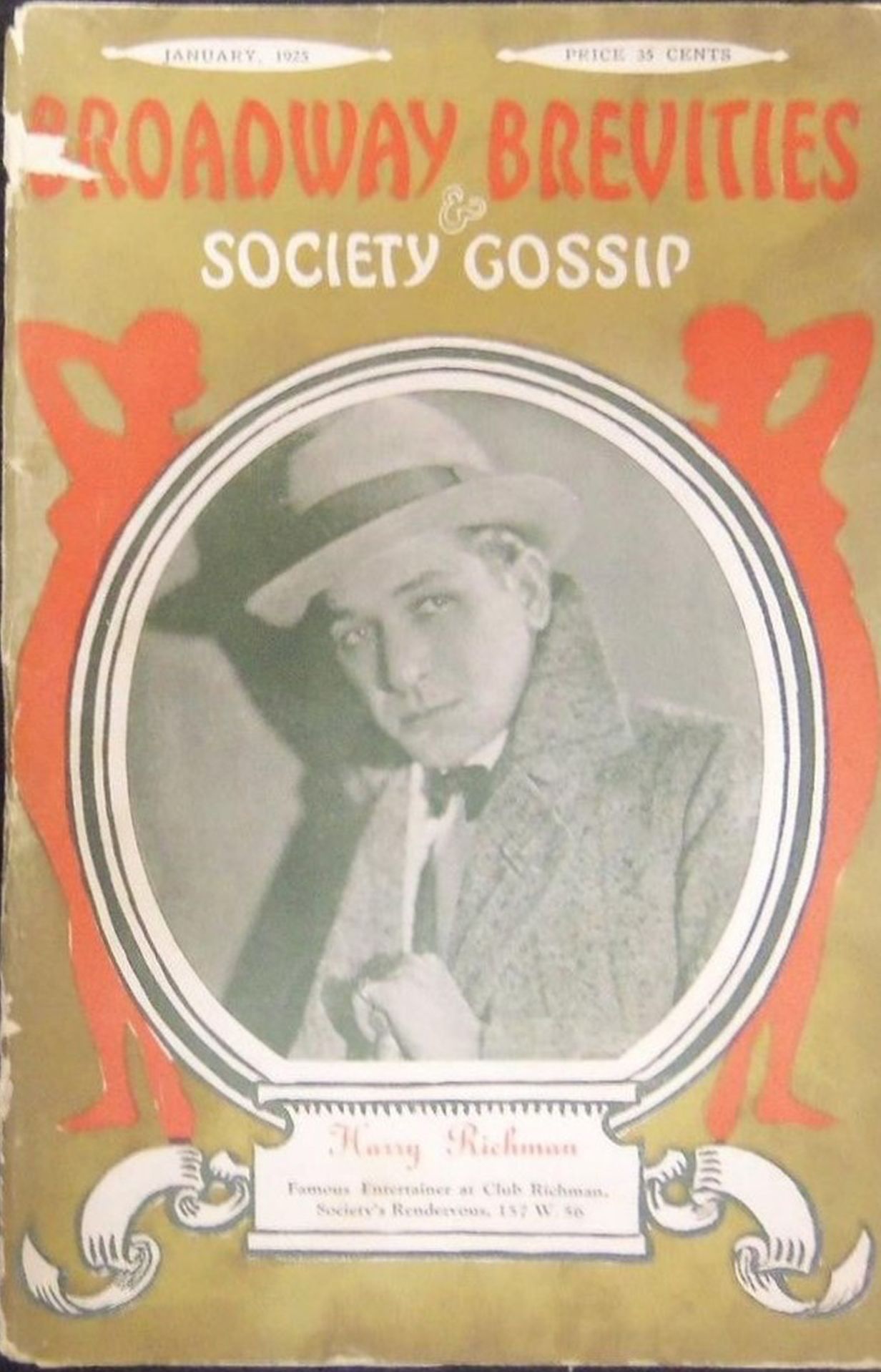 BREVITIES magazine side cover  January 1925