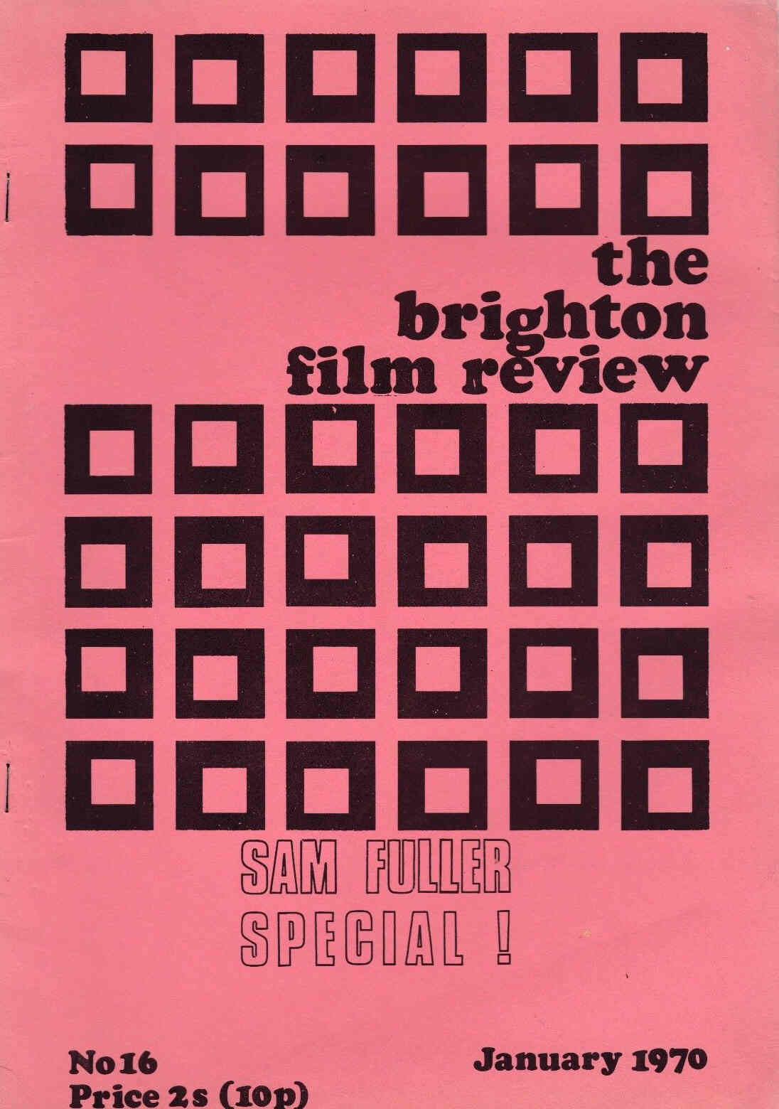BRIGHTON FILM REVIEW magazine side cover Issue 16 January 1970