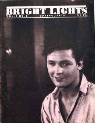 BRIGHT LIGHTS magazine side cover Issue 2  Vol 1 # 2 Spring 1975