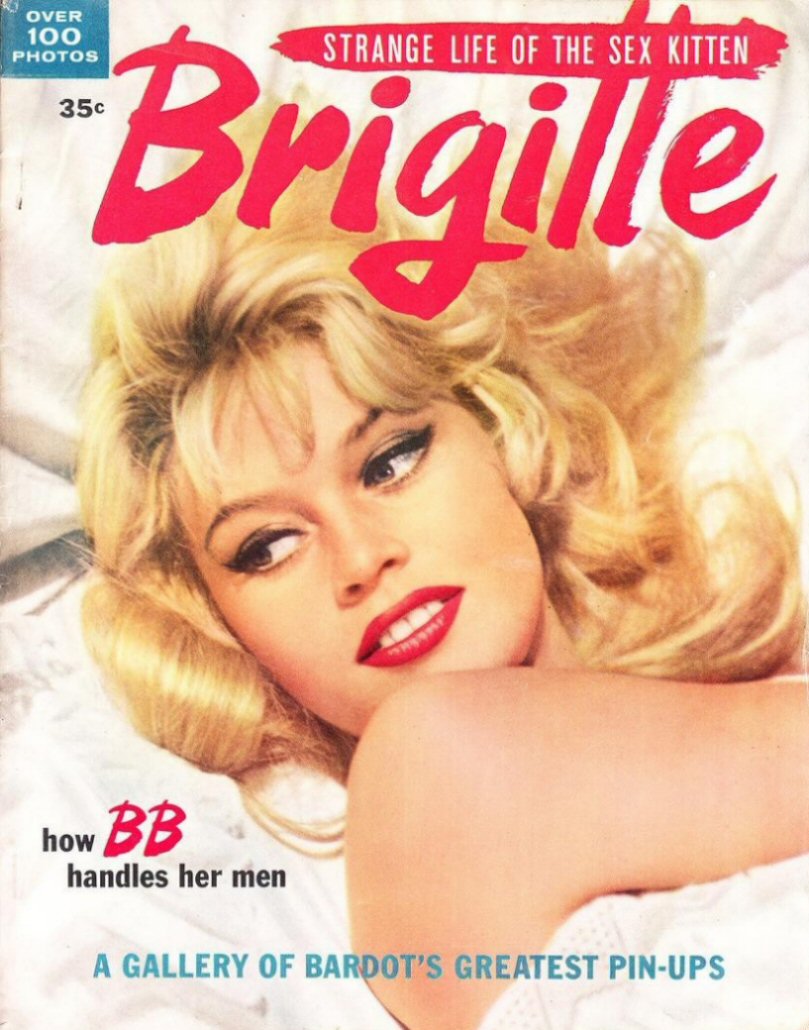 BRIGITTE magazine side cover  Vol 1 No  1   1958