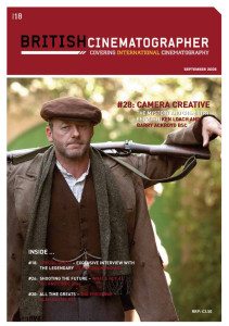 BRITISH CINEMATOGRAPHER magazine side cover Issue 18 November 2006