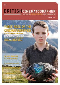 BRITISH CINEMATOGRAPHER magazine side cover Issue 25 January 2008