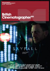 BRITISH CINEMATOGRAPHER magazine side cover Issue 53 September 2012