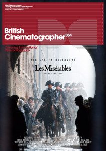 BRITISH CINEMATOGRAPHER magazine side cover Issue 54 November 2012