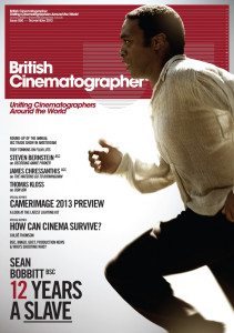 BRITISH CINEMATOGRAPHER magazine side cover Issue 60 November 2013