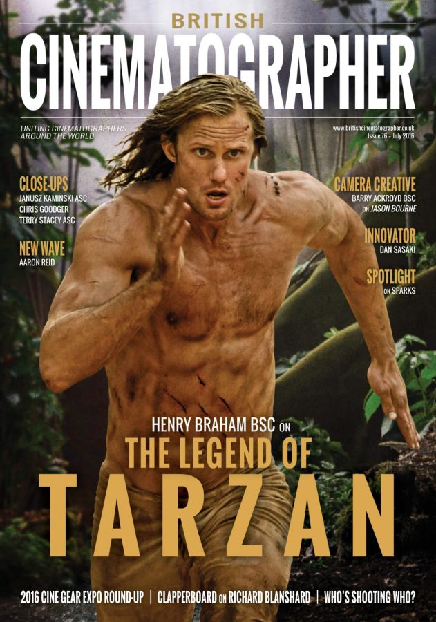 BRITISH CINEMATOGRAPHER magazine side cover Issue 76 July 2016