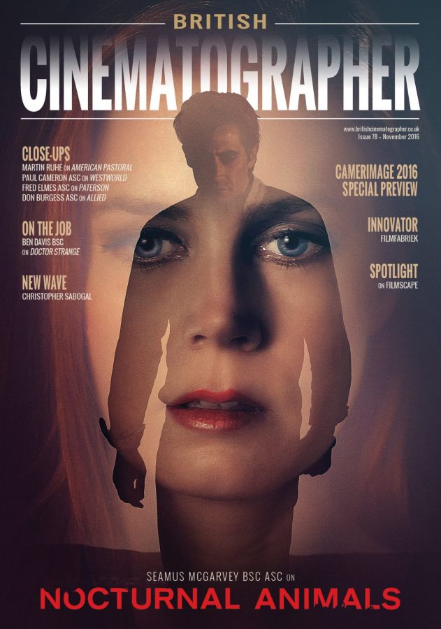 BRITISH CINEMATOGRAPHER magazine side cover Issue 78 November 2016