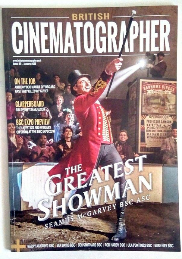 BRITISH CINEMATOGRAPHER magazine side cover Issue 85  December 2017