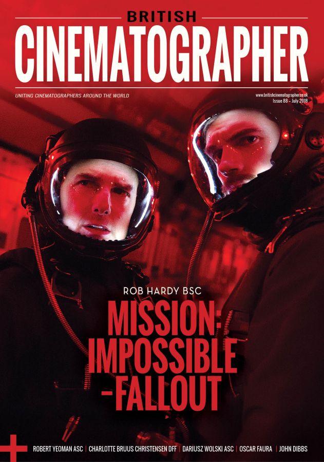 BRITISH CINEMATOGRAPHER magazine side cover Issue 88  July 2018