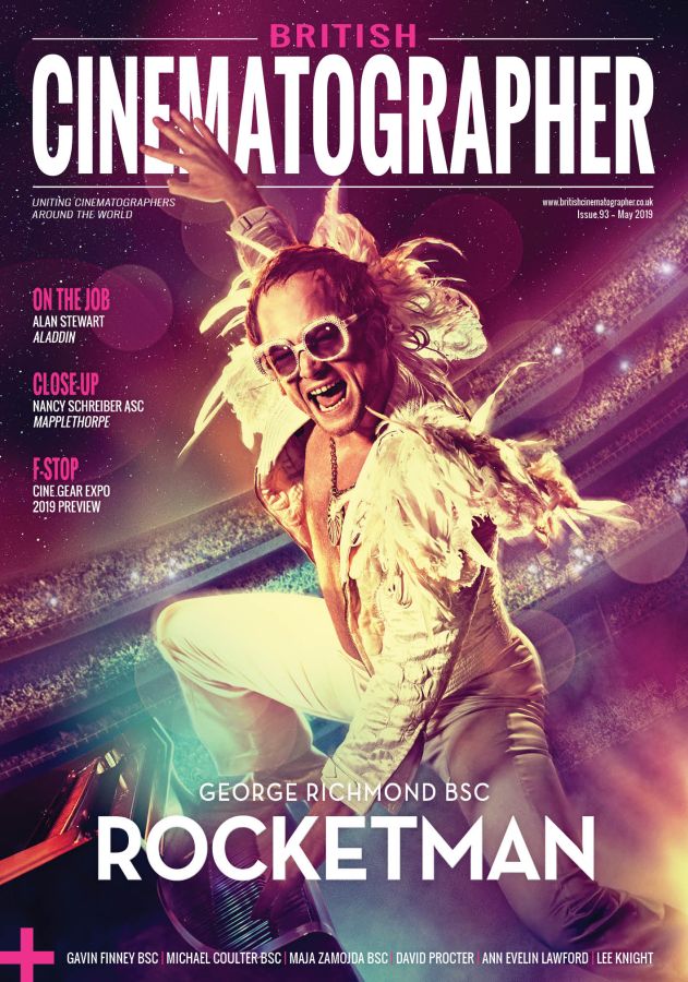 BRITISH CINEMATOGRAPHER magazine side cover Issue 93  May 2019