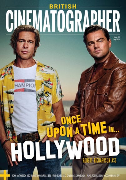 BRITISH CINEMATOGRAPHER magazine side cover Issue 94  July 2019