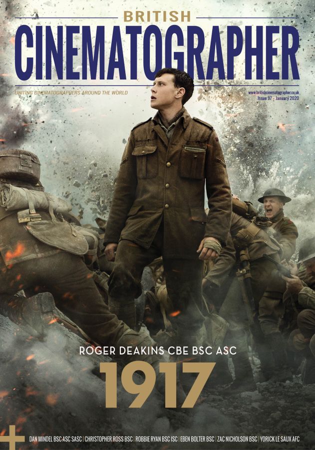 BRITISH CINEMATOGRAPHER magazine side cover Issue 97  January 2020