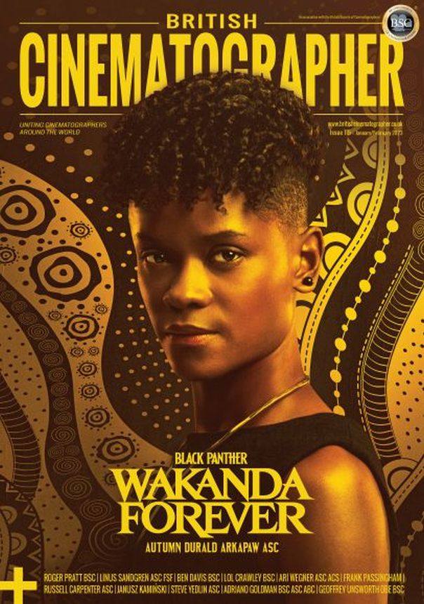 BRITISH CINEMATOGRAPHER magazine side cover Issue 115  January 2023