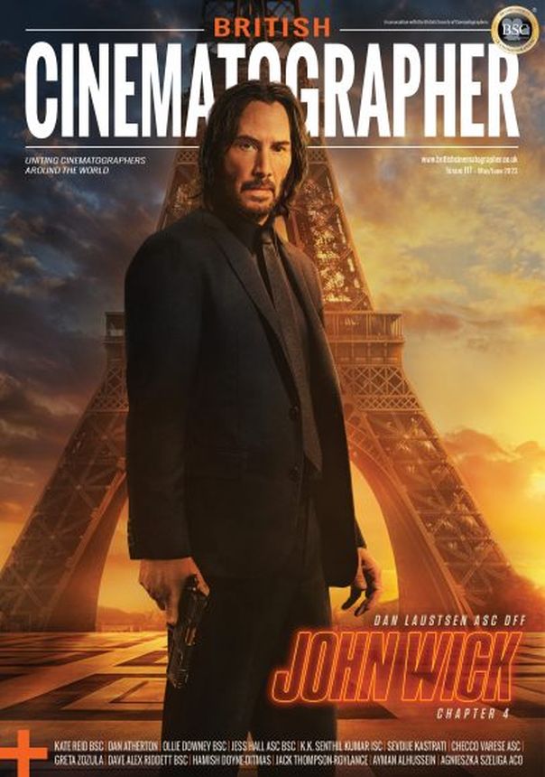 BRITISH CINEMATOGRAPHER magazine side cover Issue 117  May 2023
