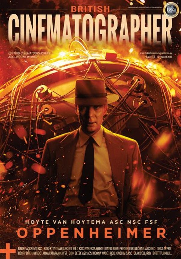 BRITISH CINEMATOGRAPHER magazine side cover Issue 118  July 2023