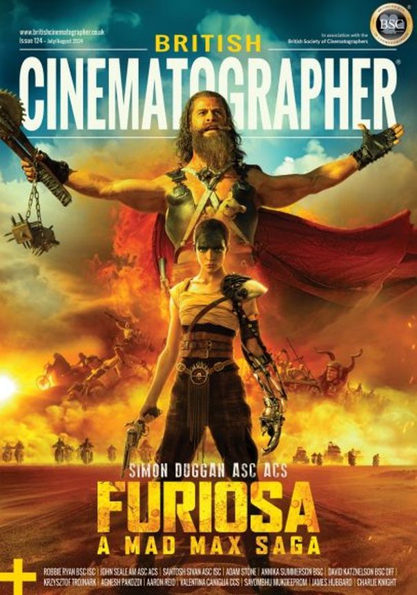 BRITISH CINEMATOGRAPHER magazine side cover Issue 124  July 2024